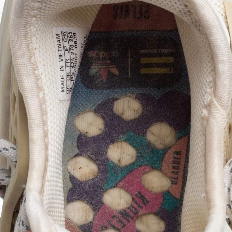 Pre Owned Adidas Cream White Fabric PW HU NMD PRD Pharrell Williams Sneakers Size 42 2/3