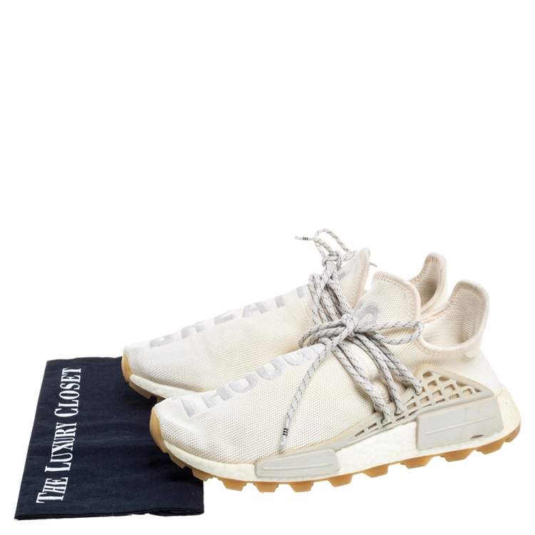 Adidas Cream White Fabric PW NMD Pharrell Williams Sneakers Size 42 2/3 Adidas TLC