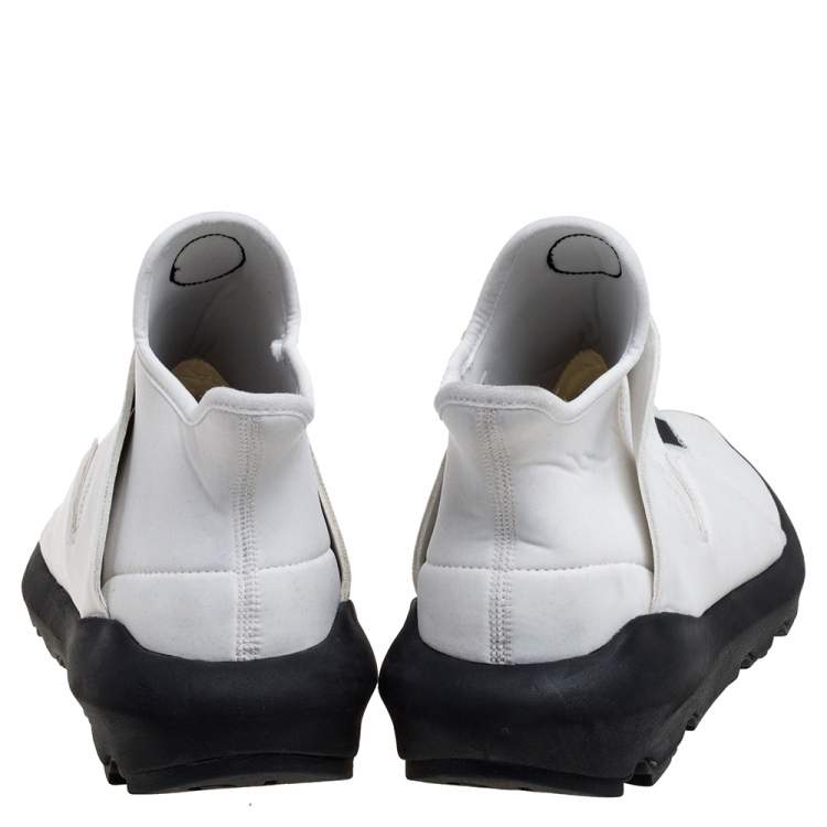 Pre Owned Y3 x Adidas Yohji Yamamoto White Neoprene And Mesh Suberou Sneakers Size 44