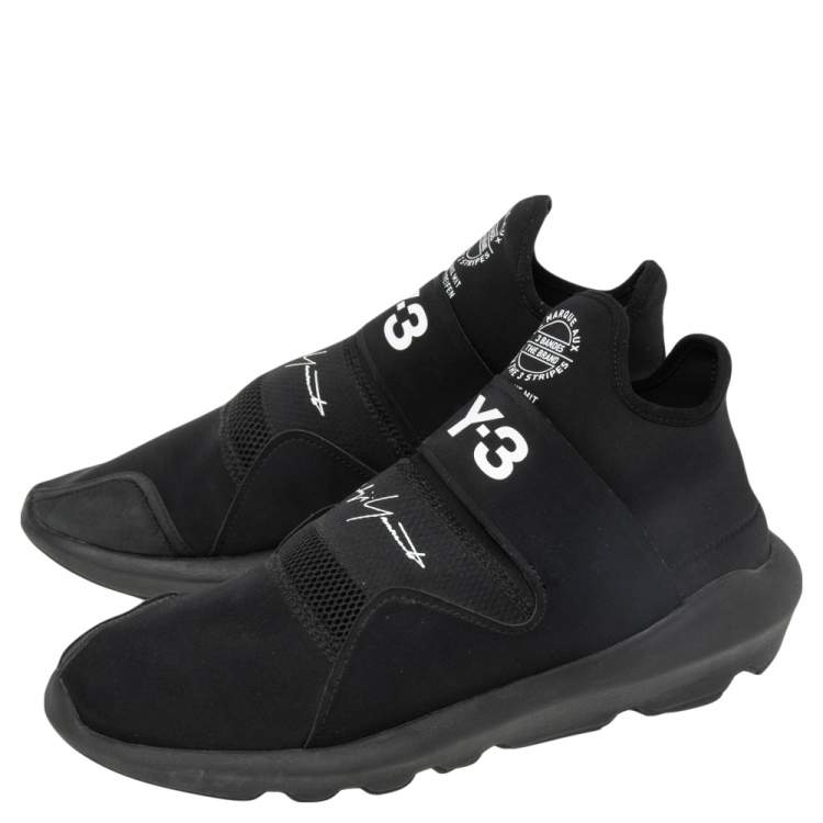 Pre Owned Y3 x Adidas Black Fabric And Mesh Suberou Sneakers Size 46