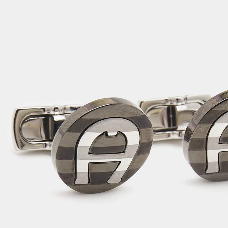 Aigner Metallic Grey Ballpoint Pen and Cufflinks Set Aigner TLC