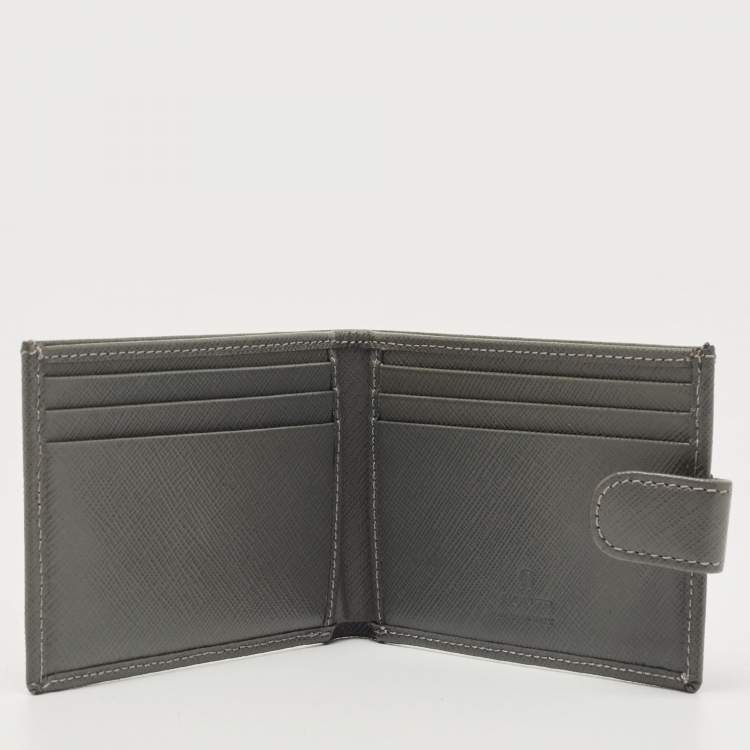 Pre Owned Aigner Grey Leather Wallet