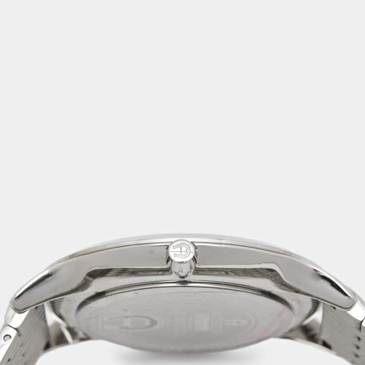 Pre Owned Aigner Blue Stainless Steel Treviso A44100 Men's Wristwatch 42 mm 