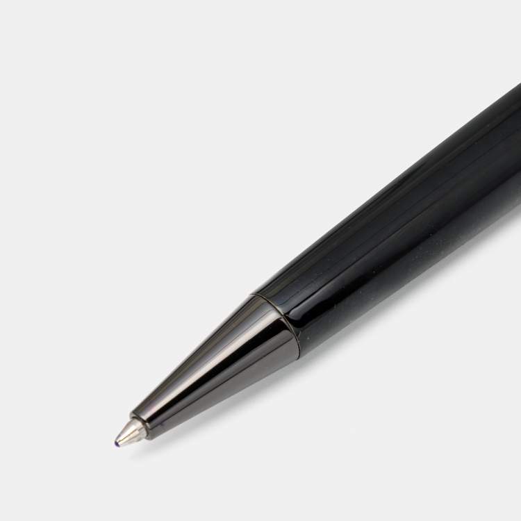 Pre Owned Aigner MASO Black Resin Black PVD Coated Ballpoint Pen