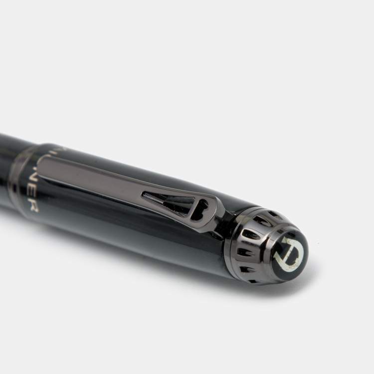 Pre Owned Aigner MASO Black Resin Black PVD Coated Ballpoint Pen