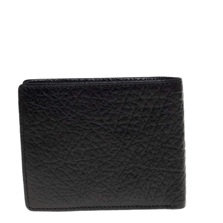 Pre Owned Aigner Black Leather Bifold Wallet