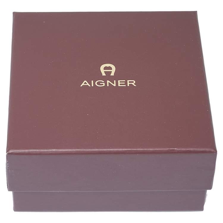 Pre Owned Aigner Silver Stainless Steel Modena Chronograph A03100 Men's Wristwatch 31MM