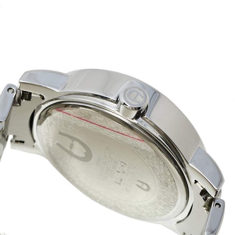 Pre Owned Aigner Silver Stainless Steel Cortina A26000 Men's Wristwatch 41 mm