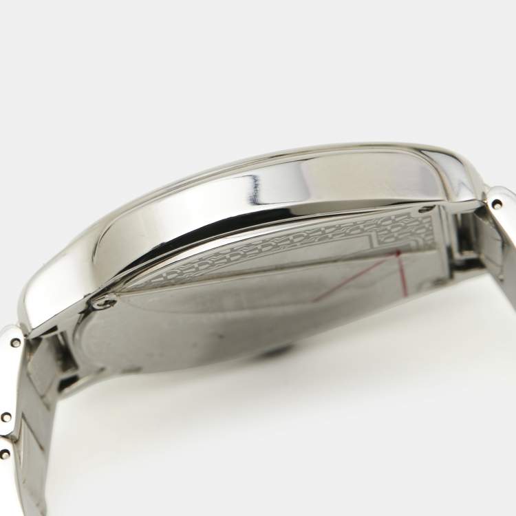 Pre Owned Aigner Silver Stainless Steel Vicenza A111100 Men's Wristwatch 39 mm