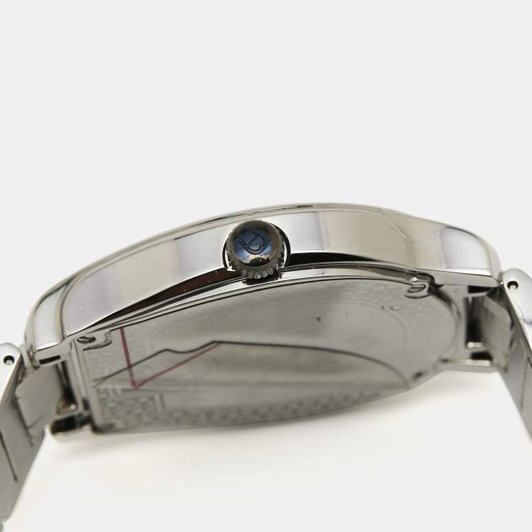 Pre Owned Aigner Silver Stainless Steel Vicenza A111100 Men's Wristwatch 39 mm