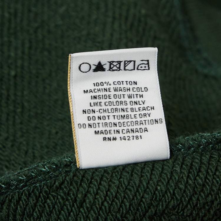 Pre Owned سويت شيرت أيم ليون دور قطن محبوك مطبوع أخضر مقاس وسط