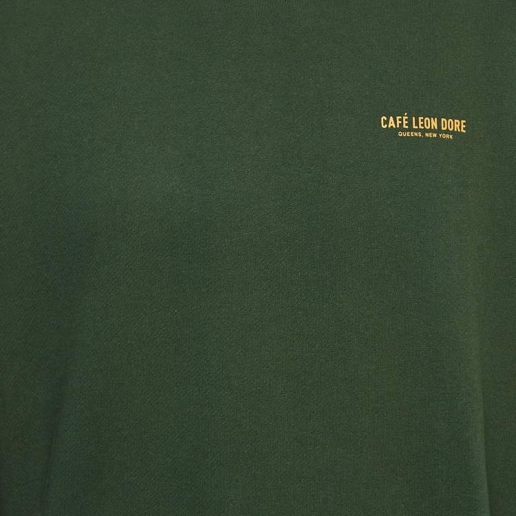 Pre Owned سويت شيرت أيم ليون دور قطن محبوك مطبوع أخضر مقاس وسط