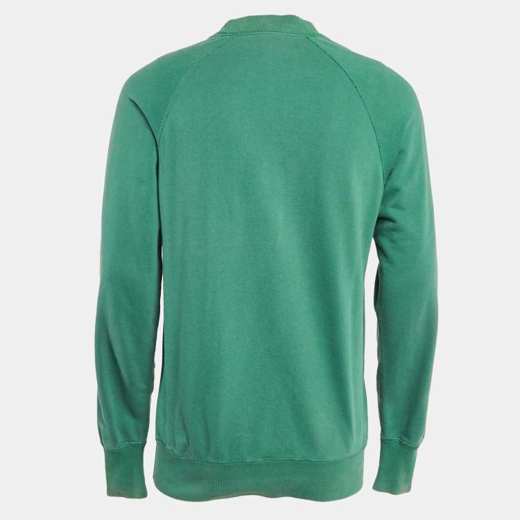 Pre Owned Aime Leon Dore Green Logo Print Cotton Sweatshirt S