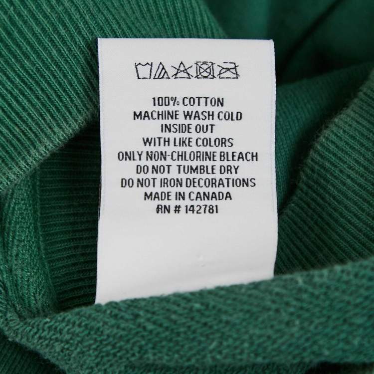 Pre Owned Aime Leon Dore Green Logo Print Cotton Sweatshirt S