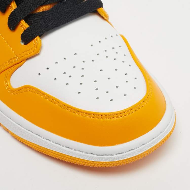 Pre Owned Air Jordans Multicolor Leather Jordan 1 Low Taxi Sneakers Size 43