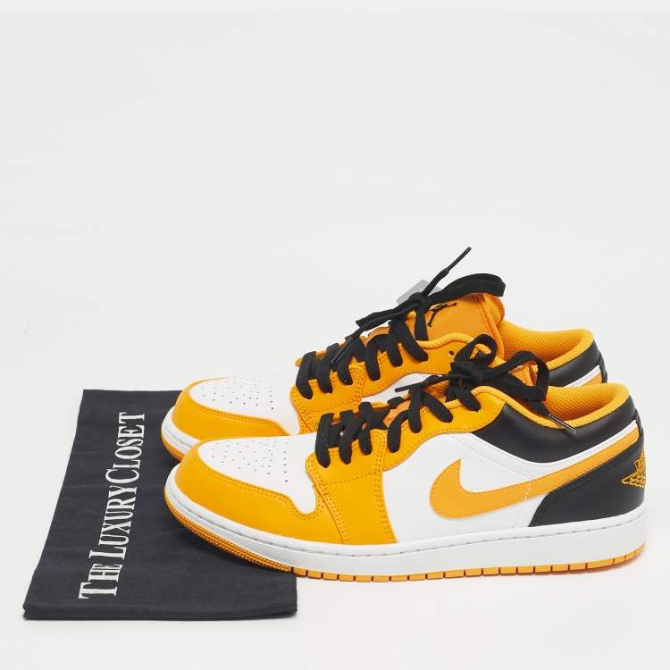 Pre Owned Air Jordans Multicolor Leather Jordan 1 Low Taxi Sneakers Size 43