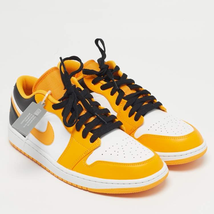 Pre Owned Air Jordans Multicolor Leather Jordan 1 Low Taxi Sneakers Size 43