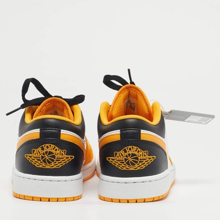 Pre Owned Air Jordans Multicolor Leather Jordan 1 Low Taxi Sneakers Size 43