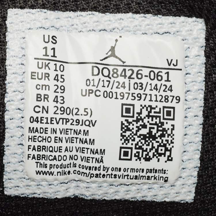 Pre Owned Air Jordans Red Leather Air Jordan 1 High Top Sneakers Size 45