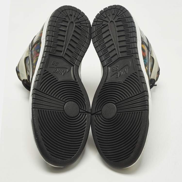 مملوكة مسبقًا Air Jordans SB Dunk High Concepts Size 45.5 Multicolor Leather and PVC High Top Sneakers