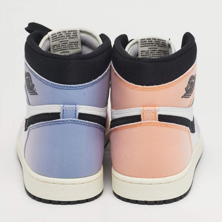 Pre Owned Air Jordans Jordan 1 Retro OG Skyline Size 45.5 Multicolor Canvas and Leather High Top Sneakers