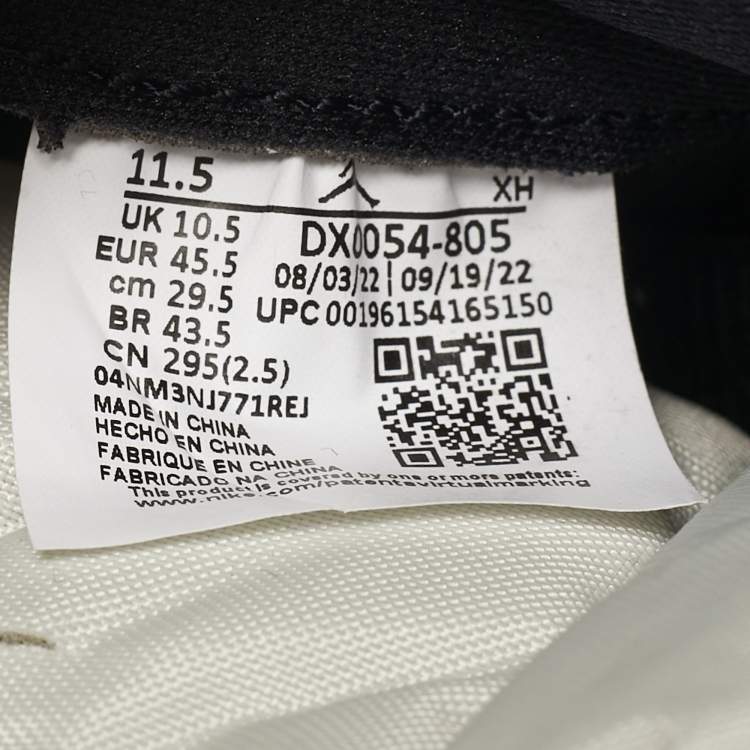 Pre Owned Air Jordans Jordan 1 Retro OG Skyline Size 45.5 Multicolor Canvas and Leather High Top Sneakers