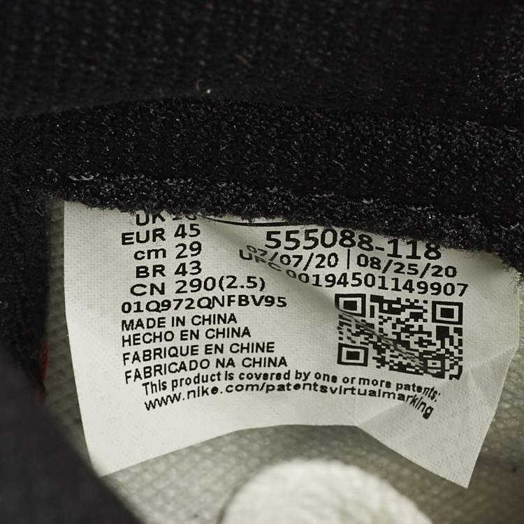 Pre Owned Air Jordans Jordan 1 Retro White Black Volt University Gold Size 45 Multicolor Leather High Top Sneakers