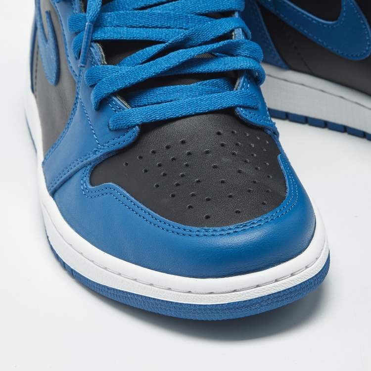 Pre Owned Air Jordans Jordan 1 Retro OG Dark Marina Blue Size 45.5 Blue Leather High Top Sneakers