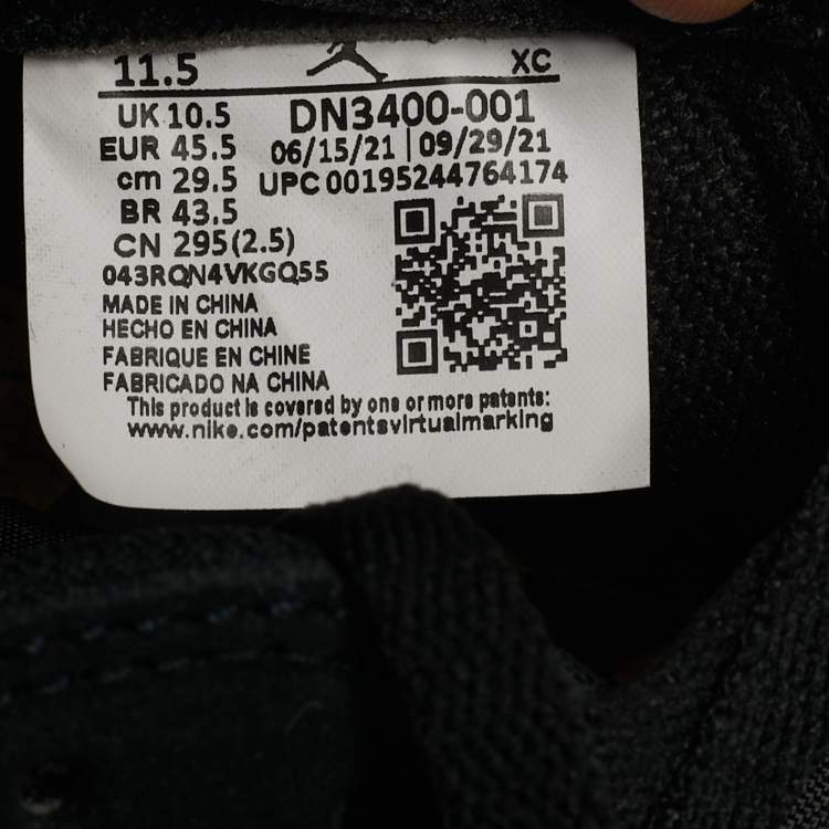 Pre Owned Air Jordans 1 Retrol Size 45.5 Tricolor Leather and Suede Lace Up Sneakers