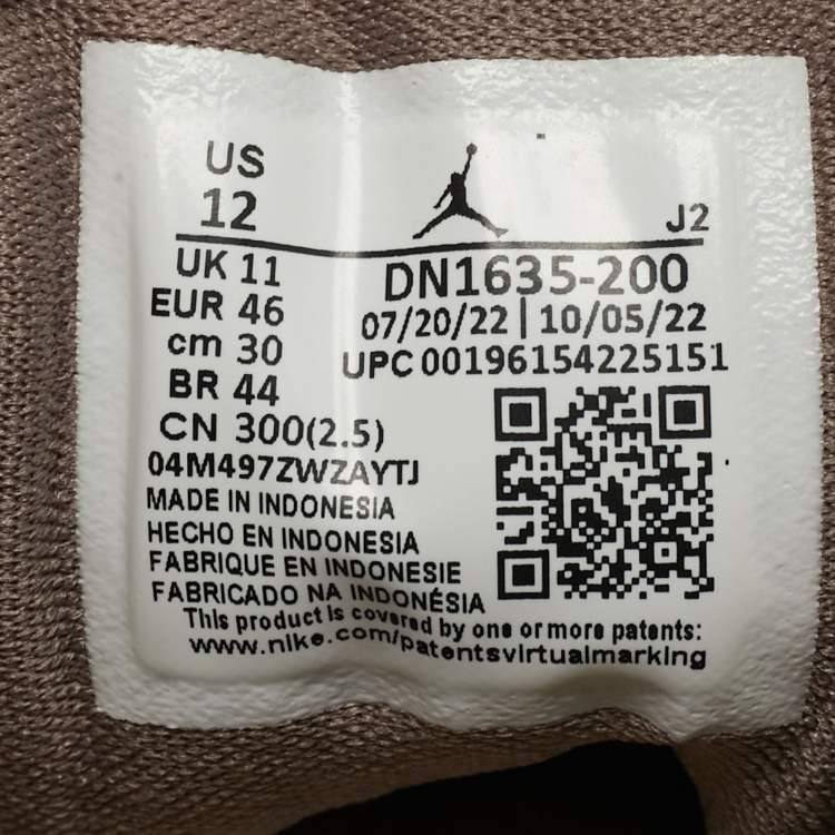 Pre Owned Air Jordans 1 Low SE Craft  Size 46 Multicolor Fabric and Suede Low Top Sneakers