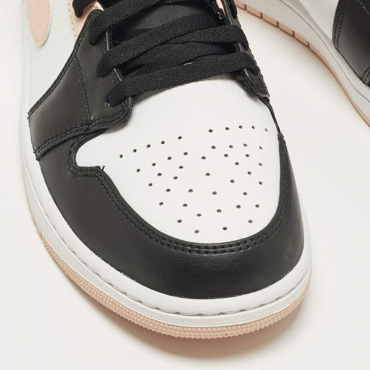 Pre Owned Air Jordans Jordan 1 Mid Arctic Orange Black Size 45 Multicolor Leather Mid Top Sneakers