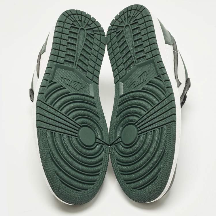 مملوكة مسبقًا Air Jordans Jordan 1 Low Green Toe Size 45 Green/Black Leather Low Top Sneakers