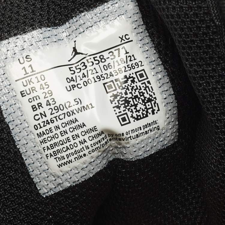 مملوكة مسبقًا Air Jordans Jordan 1 Low Green Toe Size 45 Green/Black Leather Low Top Sneakers