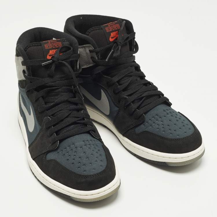 مملوكة مسبقًا Air Jordans Jordan 1 Retro High Element Gore-Tex Black Particle Grey Size 45.5 Multicolor Fabric and Leather Sneakers