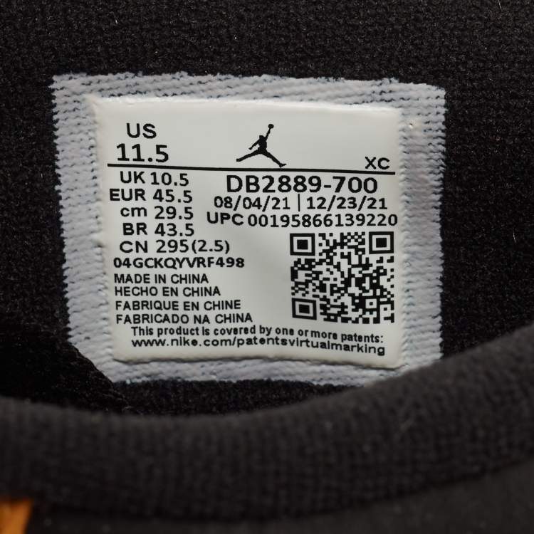 Pre Owned Air Jordans Jordan 1 Retro High Element Gore-Tex Light Curry Size 45.5 Multicolor Fabric and Leather Sneakers