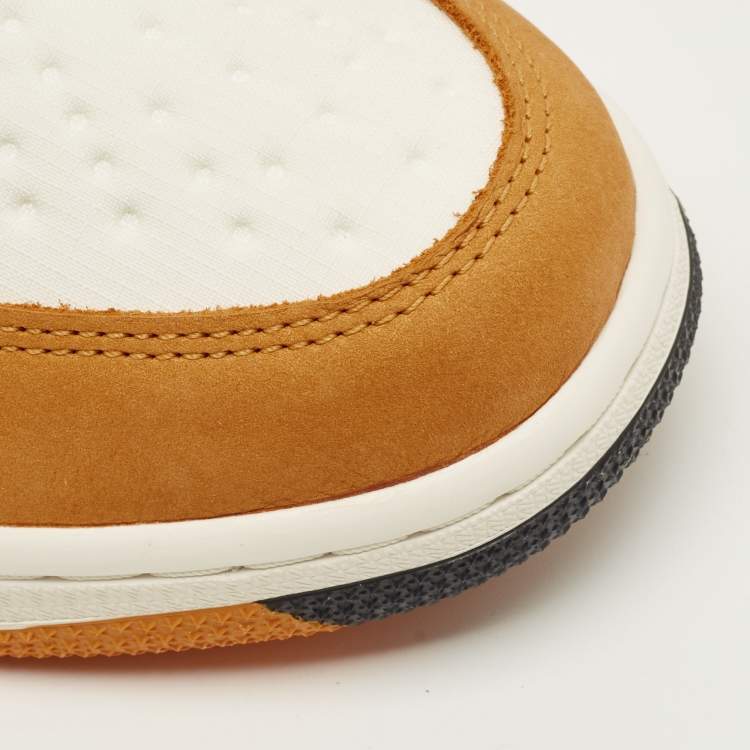 Pre Owned Air Jordans Jordan 1 Retro High Element Gore-Tex Light Curry Size 45.5 Multicolor Fabric and Leather Sneakers