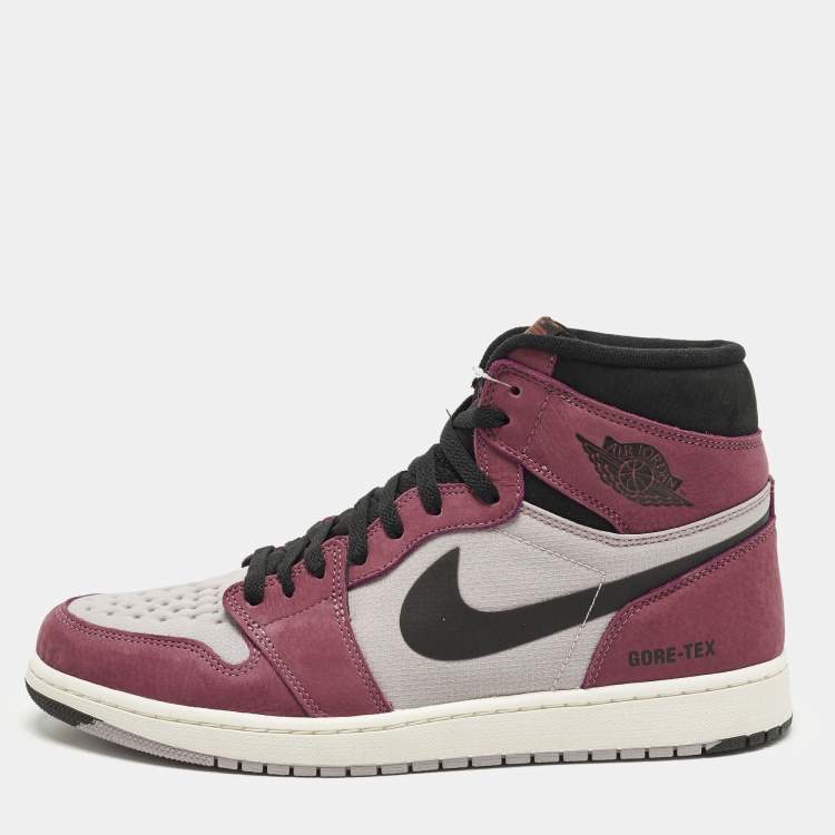 Pre Owned Air Jordans Jordan 1 Retro High Element Gore-Tex Berry Size 46 Multicolor Fabric and Leather Sneakers