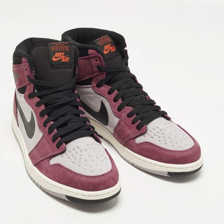 Pre Owned Air Jordans Jordan 1 Retro High Element Gore-Tex Berry Size 46 Multicolor Fabric and Leather Sneakers