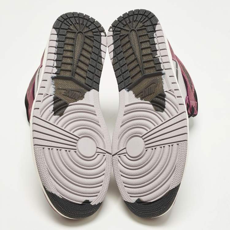 Pre Owned Air Jordans Jordan 1 Retro High Element Gore-Tex Berry Size 46 Multicolor Fabric and Leather Sneakers