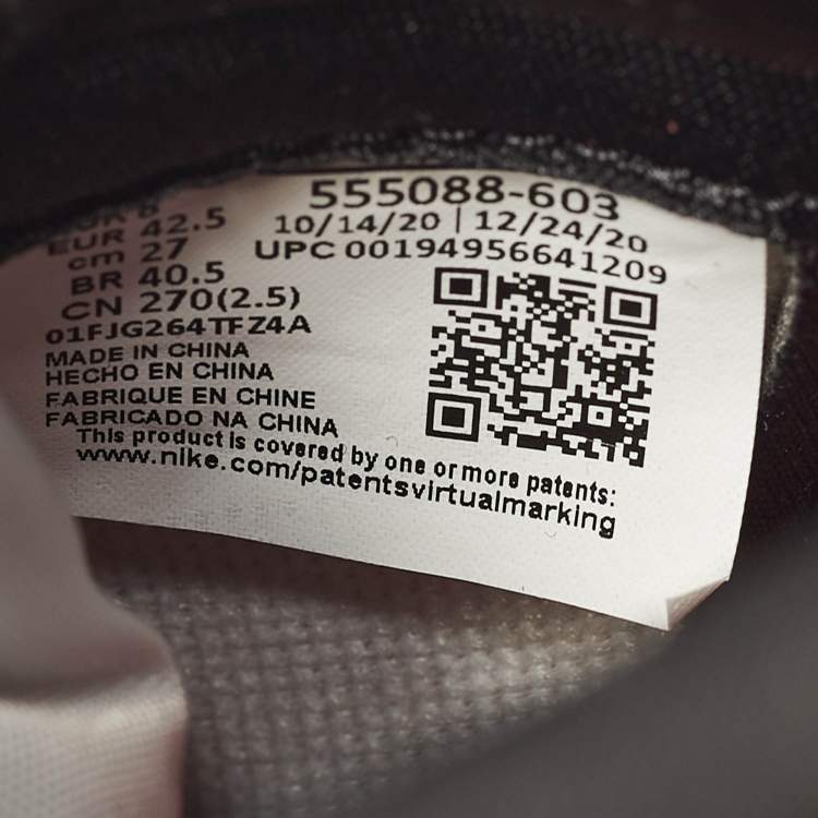 Pre Owned Air Jordans Jordan 1 Retro OG Light Fusion Red Size 42.5 Multicolor Leather High Top Sneakers