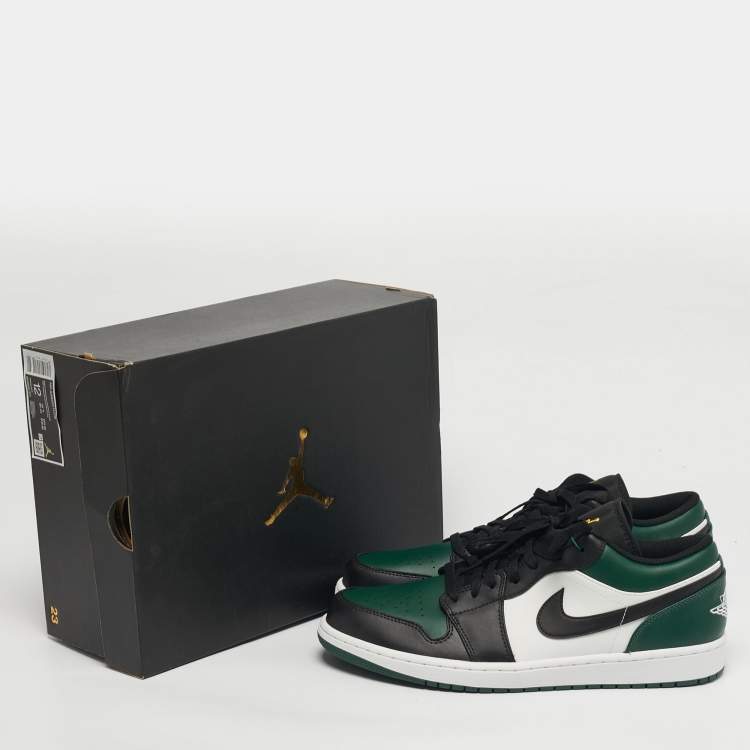 Pre Owned Air Jordans Jordan 1 Green Toe Size 46 Multicolor Leather Low Top Sneakers