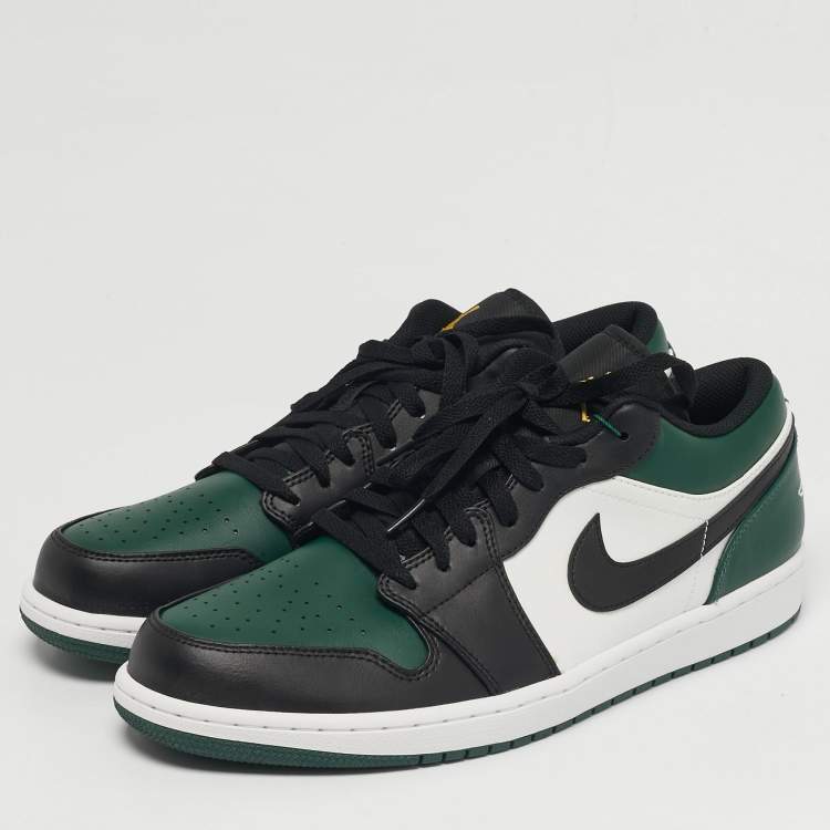 Pre Owned Air Jordans Jordan 1 Green Toe Size 46 Multicolor Leather Low Top Sneakers