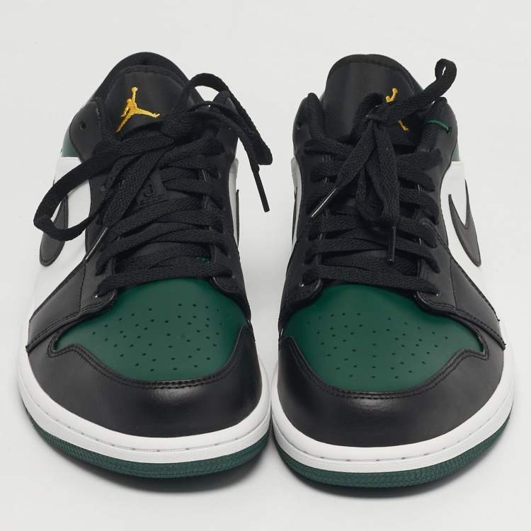 Pre Owned Air Jordans Jordan 1 Green Toe Size 46 Multicolor Leather Low Top Sneakers