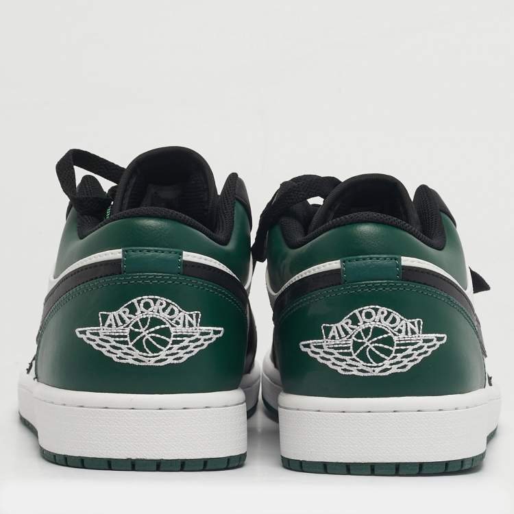 Pre Owned Air Jordans Jordan 1 Green Toe Size 46 Multicolor Leather Low Top Sneakers