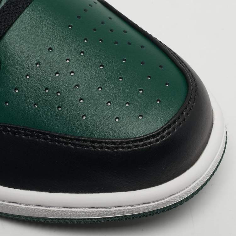 Pre Owned Air Jordans Jordan 1 Green Toe Size 46 Multicolor Leather Low Top Sneakers