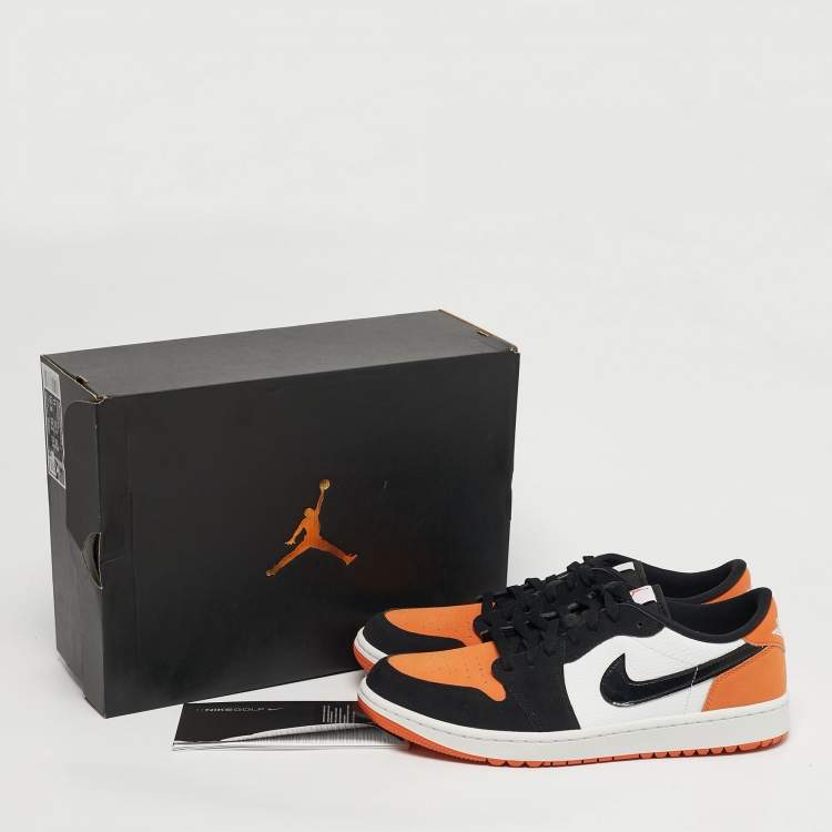 Pre Owned Air Jordans Jordan 1 Retro Golf Shattered Backboard Size 45 Multicolor Nubuck and Leather Low Top Sneakers