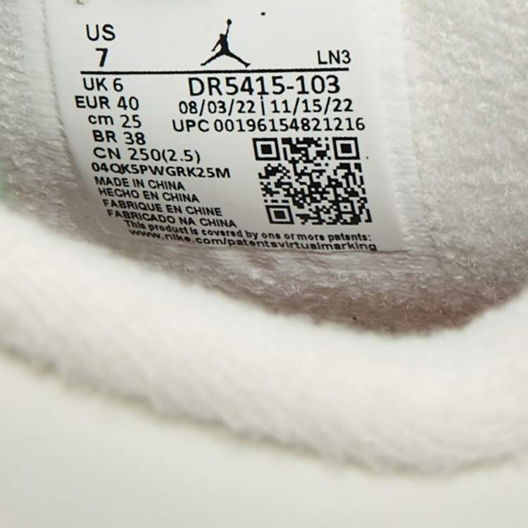 Pre Owned Air Jordans 4 Retro Size 40 Tricolor Leather and Suede High Top Sneakers