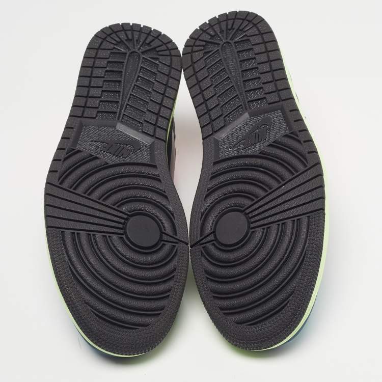 Pre Owned Air Jordans Jordan 1 FlyEase Bio Hack Size 45.5 Multicolor Nubuck Leather Low Top Sneakers