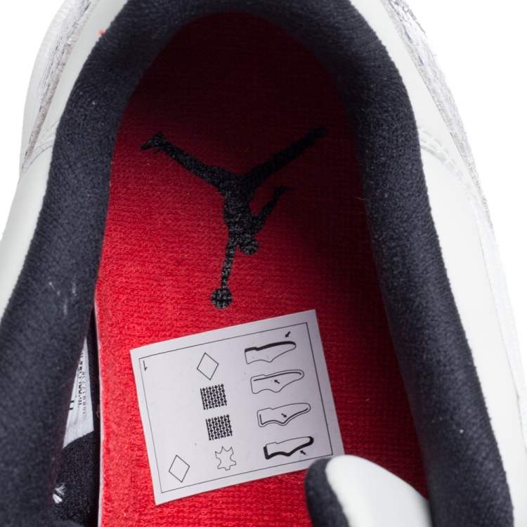 مملوكة مسبقًا Jordan Grey Leather Air Jordan 11 Retro Low Snakeskin Light Bone Sneakers Size 45