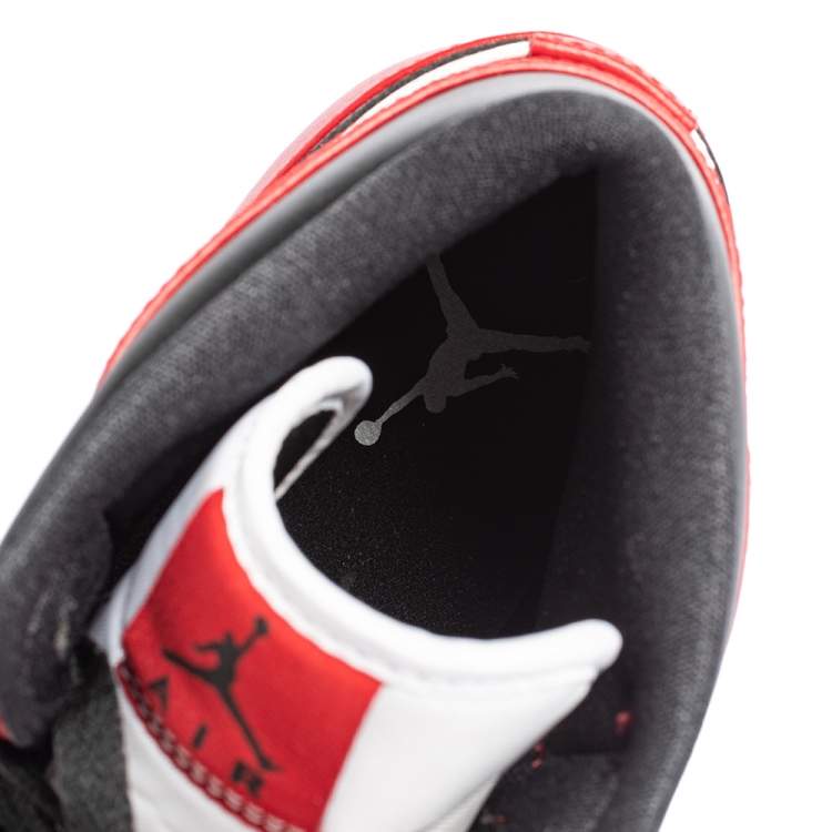 Pre Owned Air Jordan Multicolor Leather Air Jordan 1 Mid Chicago Black Toe Sneakers Size 42